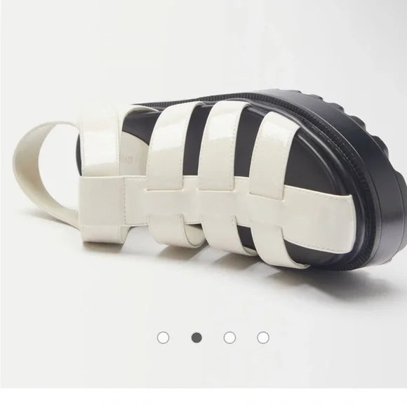 NEW Women's Y2K Lug Sole Fisherman Cage Sandals Fit As Size 9 EU 38 Bershka NWT - Picture 2 of 14